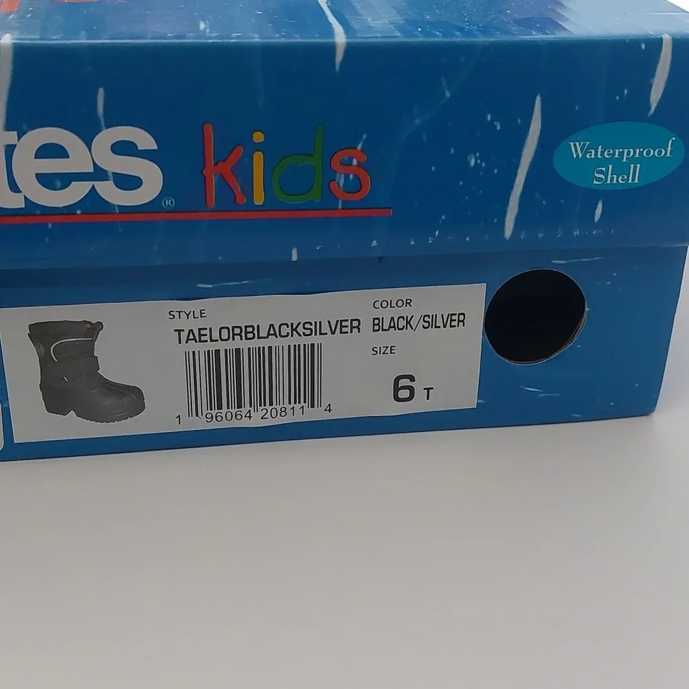 Totes Taelor toddlers Boys‎ waterprof winter boots black size 6T